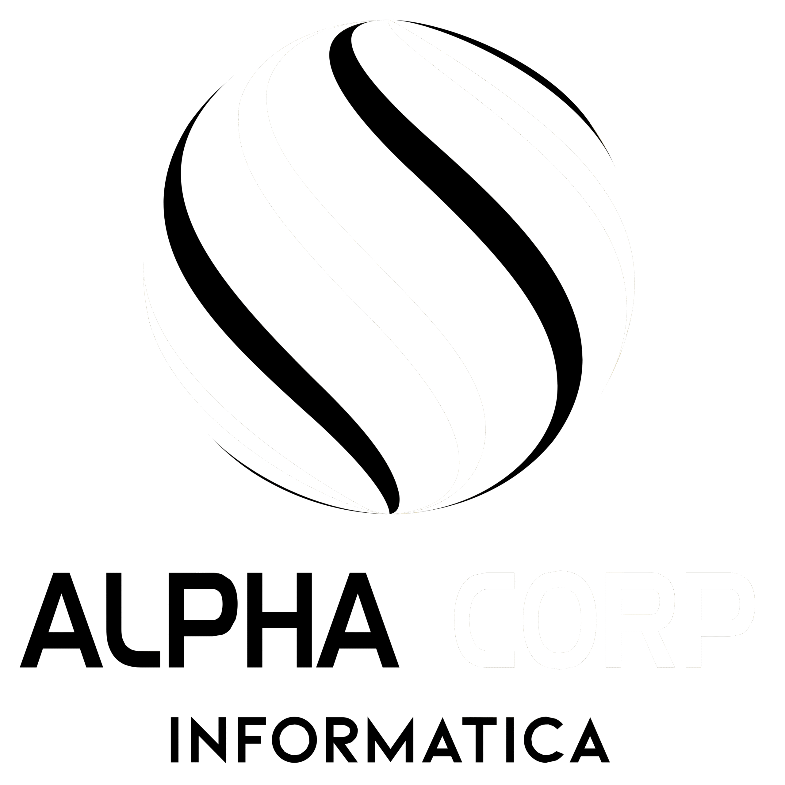 alpha corp preto e branco